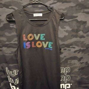 Burn Boot Camp  Black Muscle Tee - Love is Love